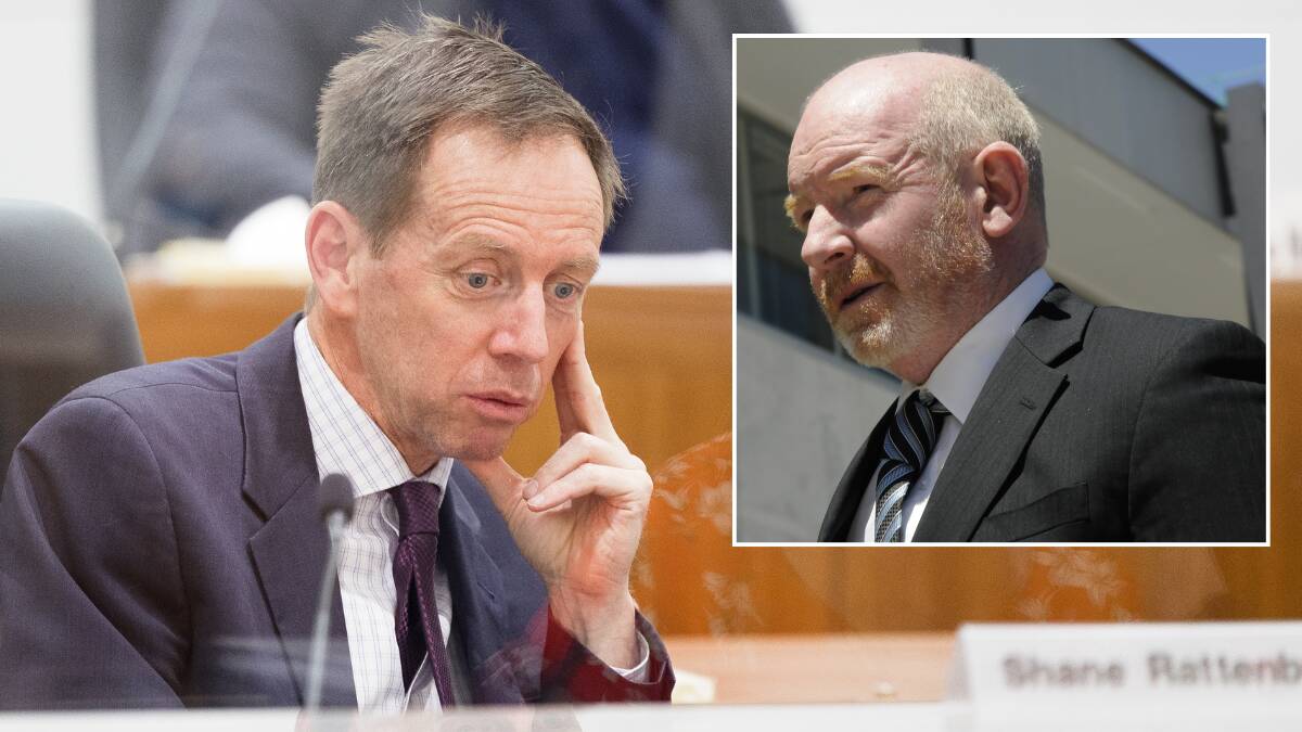 Shane Rattenbury has said the DPP made a "serious mistake" in how it handled the case of Stephen MItchell, inset. Pictures by Blake Foden, Sitthixay Ditthavong