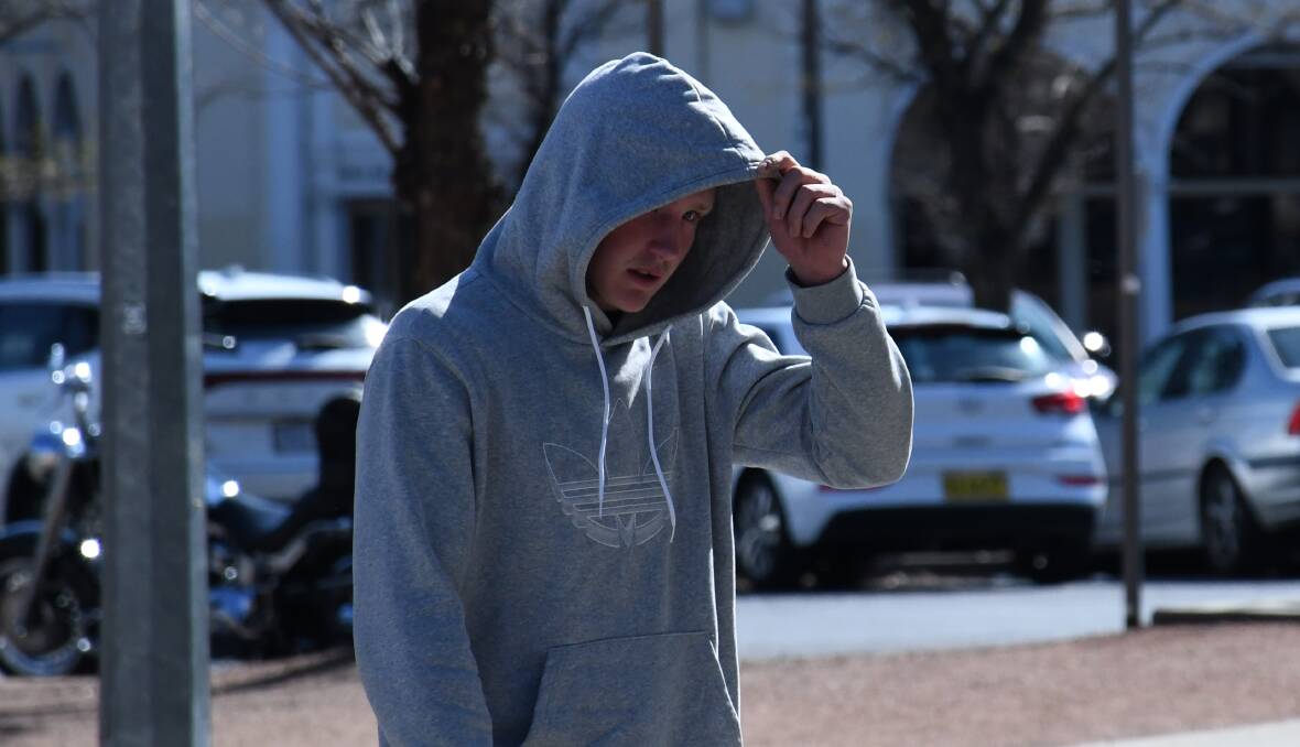Harrison Clissold arrives half an hour late to court on Monday. Picture by Tim Piccione