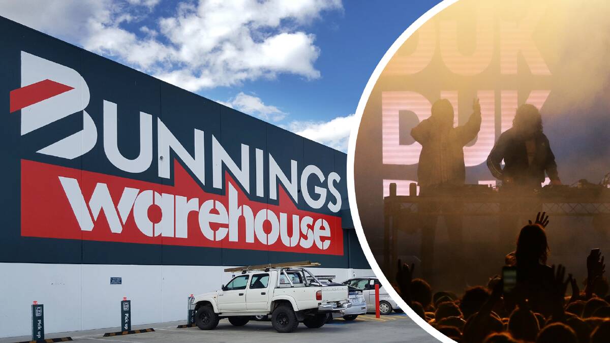 Music duo Peking Duk (right) went viral asking Bunnings to host a rave in one of their warehouses. Pictures by Shutterstock/Simone De Peak 