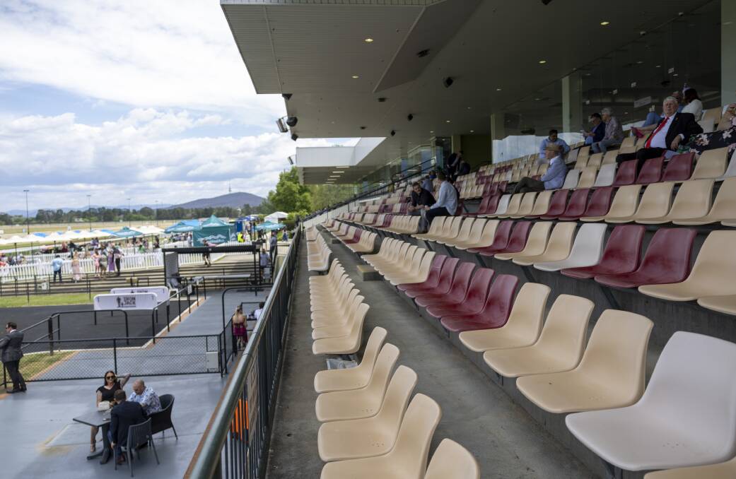 A poor turnout for the action from Melbourne Cup Day in Canberra. Picture by Gary Ramage