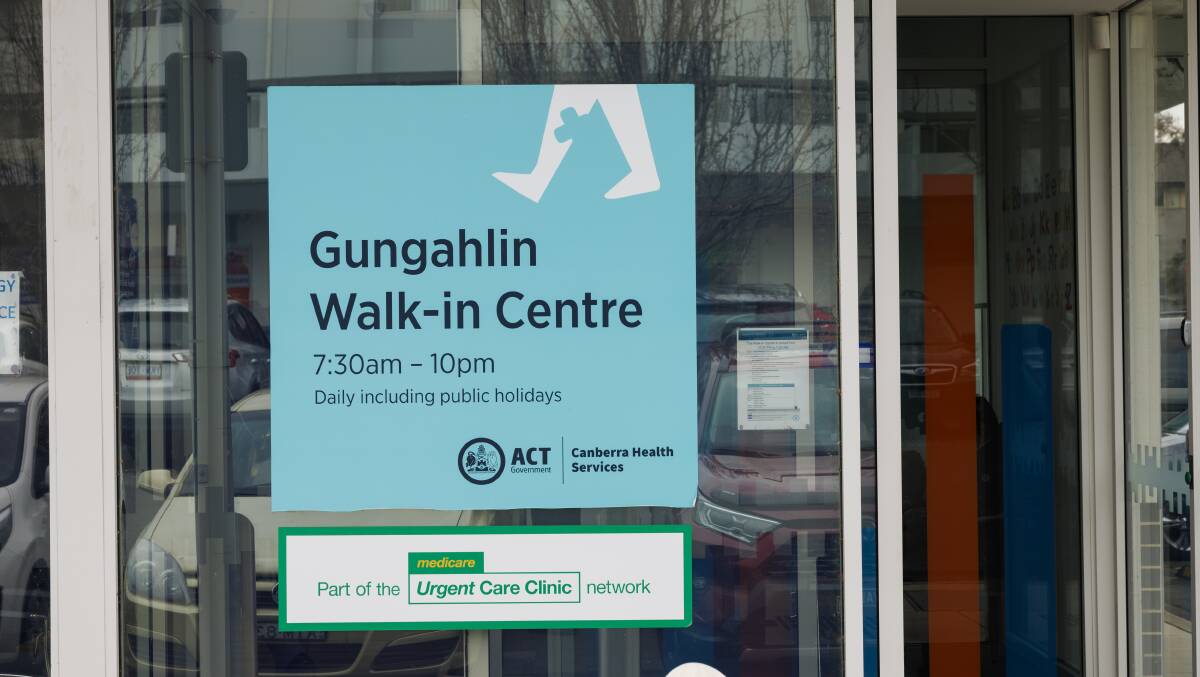 The walk-in centre at Gungahlin recorded 22,661 presentations in 2023 according to newly released documents. Picture by Keegan Carroll