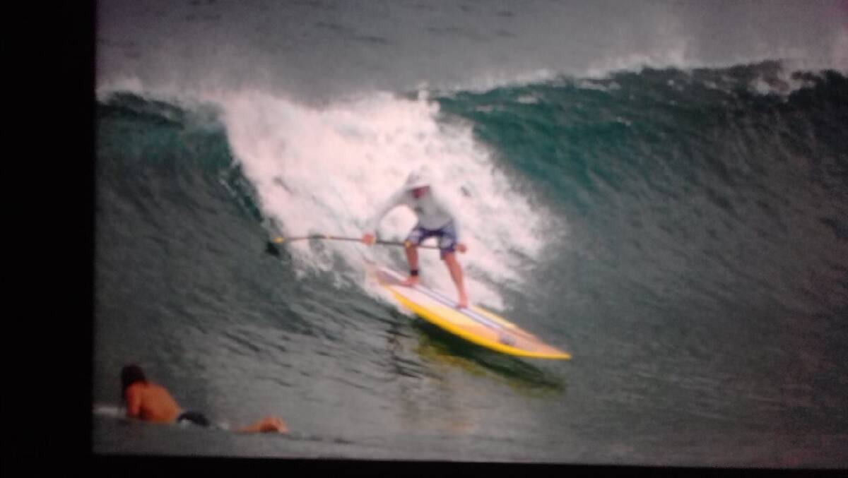 Brian Jelfs paddle surfing on the South Coast. Picture supplied