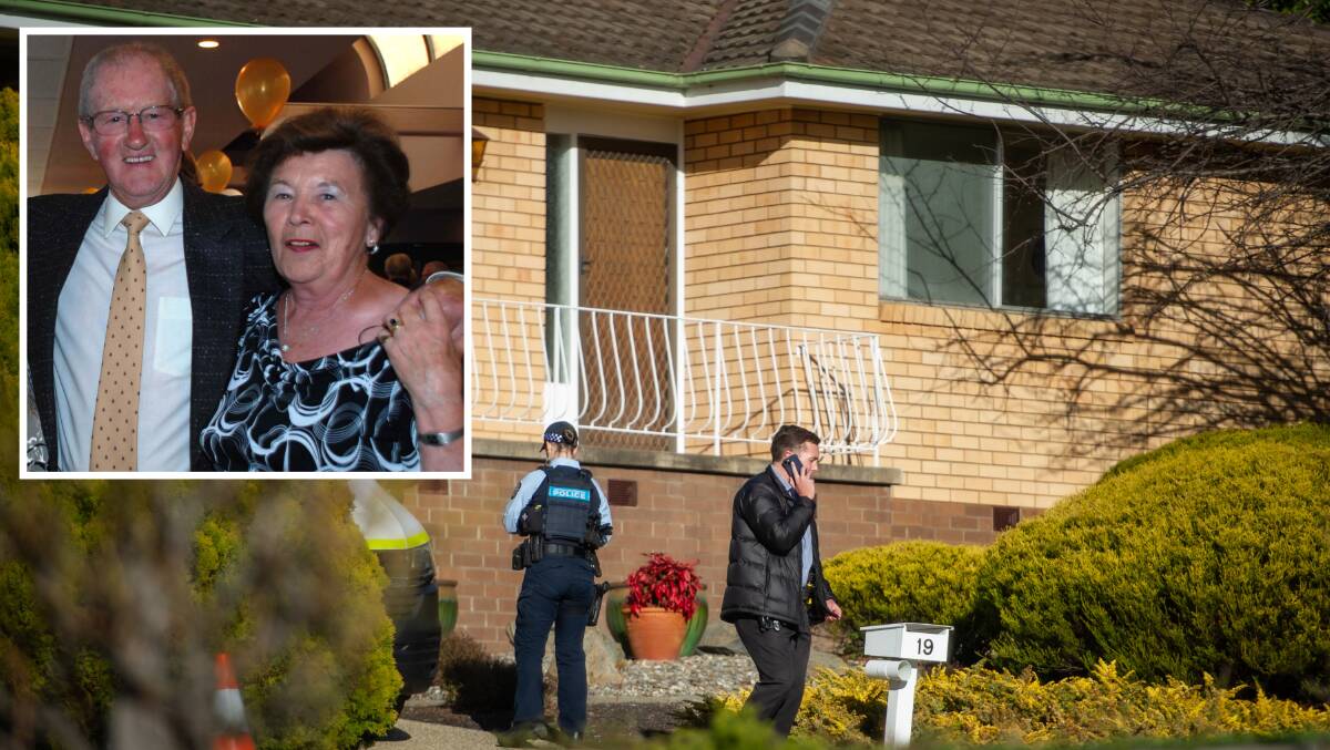 Donald and Jean Morley, inset, and their Fisher home where the murder occurred. Pictures by Karleen Minney, file picture