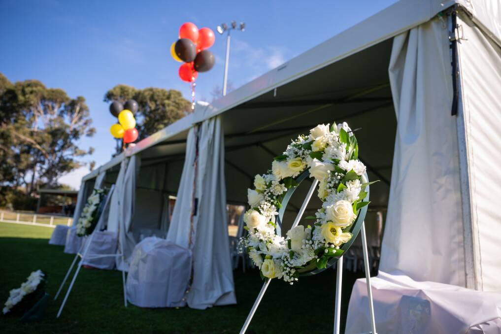 A memorial service at Boomanulla Oval paid tribute to the teenager who died after a car crash in Canberra last month. Picture by Sitthixay Ditthavong