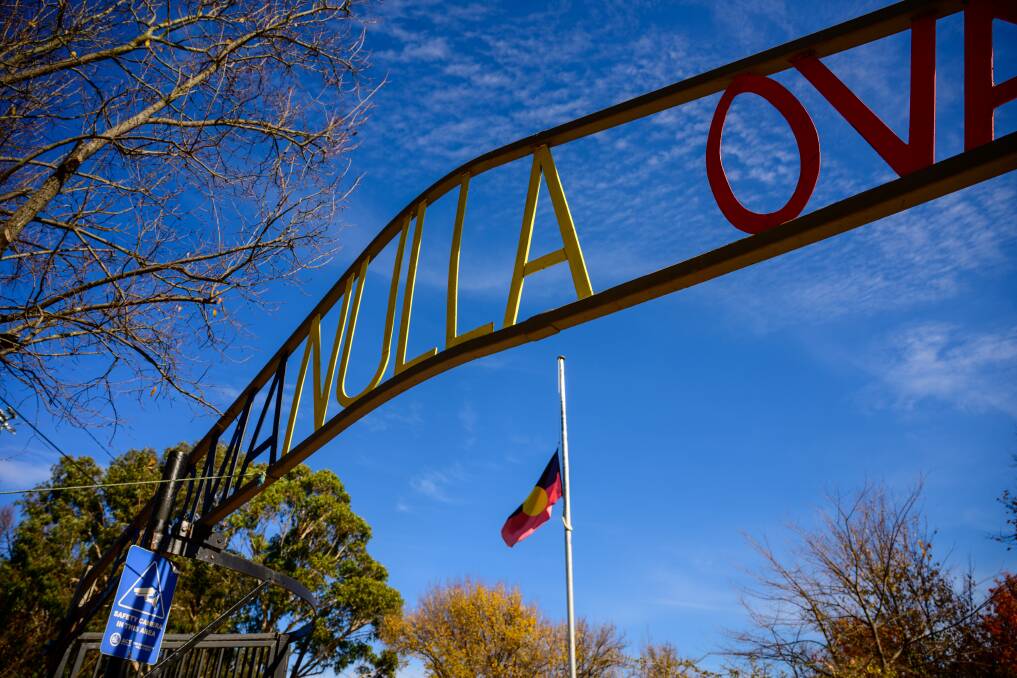 The Aboriginal flag was flown at half-mast during the funeral service for the 15-year-old. Picture by Sitthixay Ditthavong