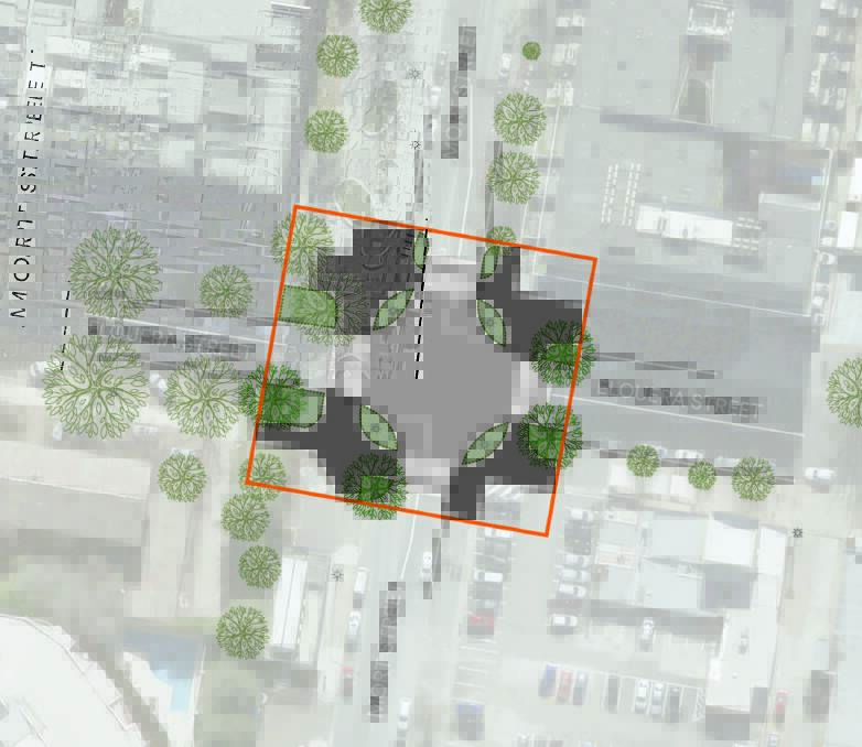Pedestrian crossings coming to Mort and Elouera streets intersection in 2024. Picture via City Renewal Authority