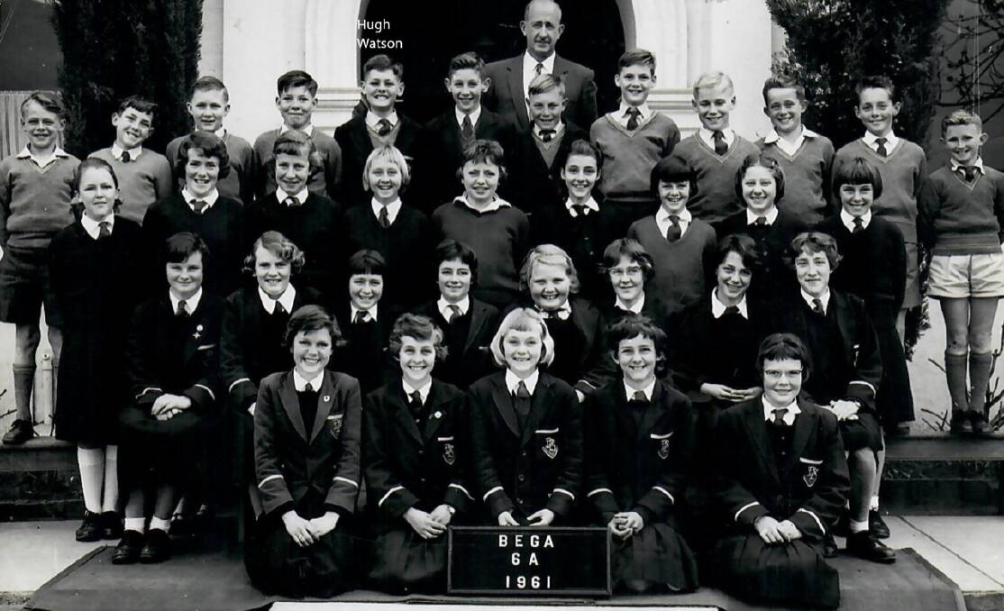 Hugh Watson (back row, fifth from left) was school captain at Bega Primary School. Picture supplied.