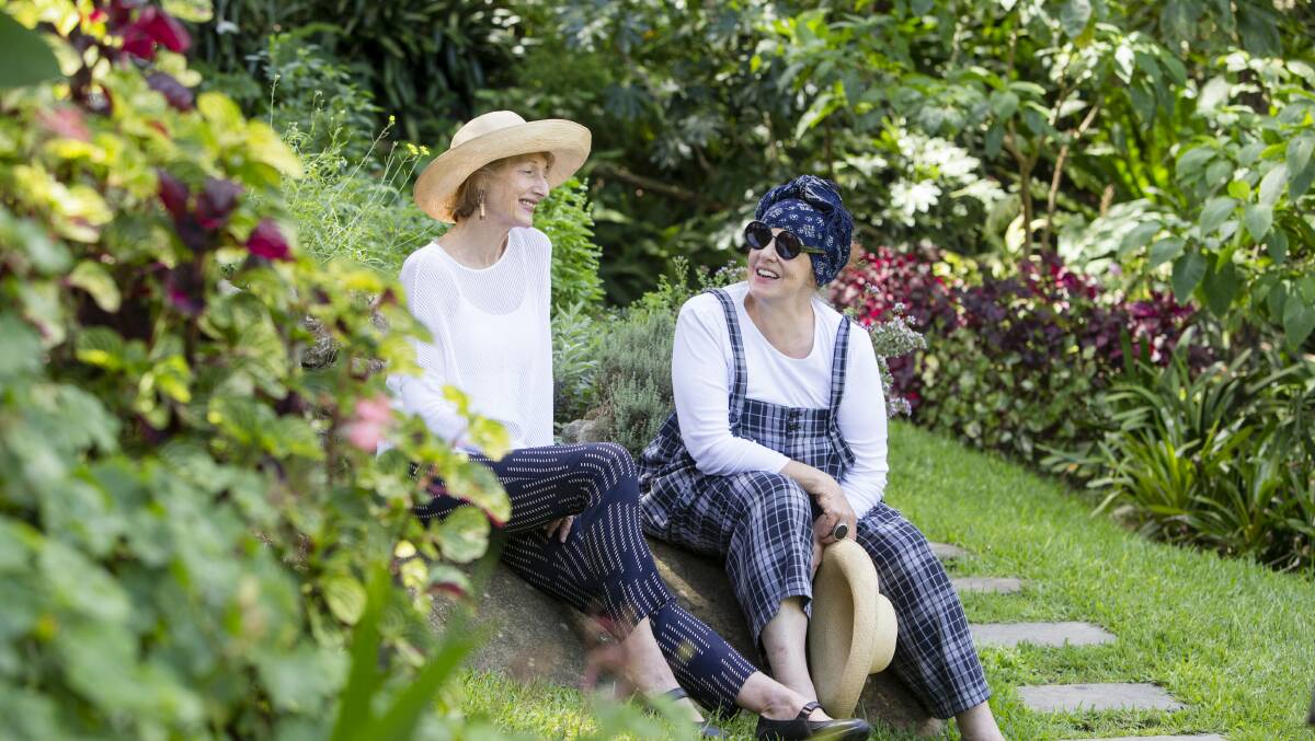 Janet Hawley (left) wrote a book about the garden that Wendy Whiteley (right) created in Sydney. They will be speaking at the Headland Writers Festival at 10am on Saturday, October 29. Photo supplied