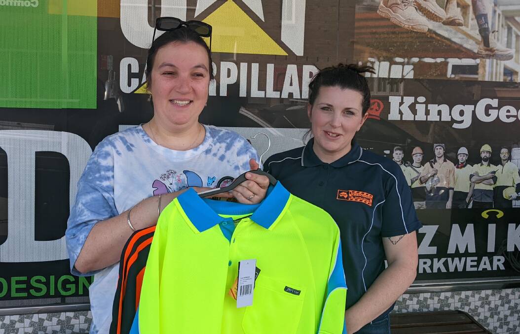 Lily Anelezrk works eight hours a week at Aussie Embroidery & Workwear for Katie Finney. Picture supplied
