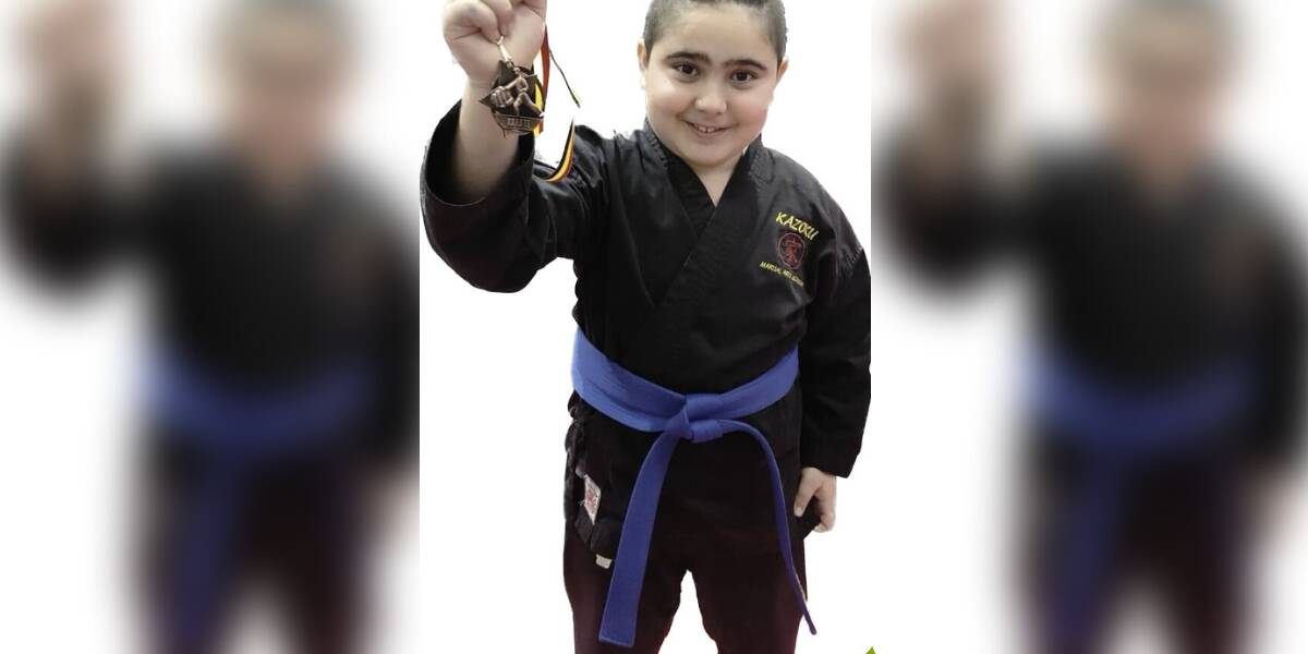 Nicholas Tadros in his karate uniform. Picture supplied by Kazoku Martial Arts Academy.