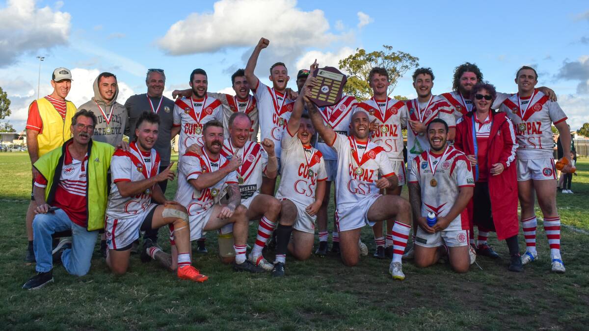 Tigers Roar: Eden celebrate after claiming the inaugural Men's Tackle Cup at the Monaro Knockout over the weekend. Picture supplied Canberra Region Rugby League. 
