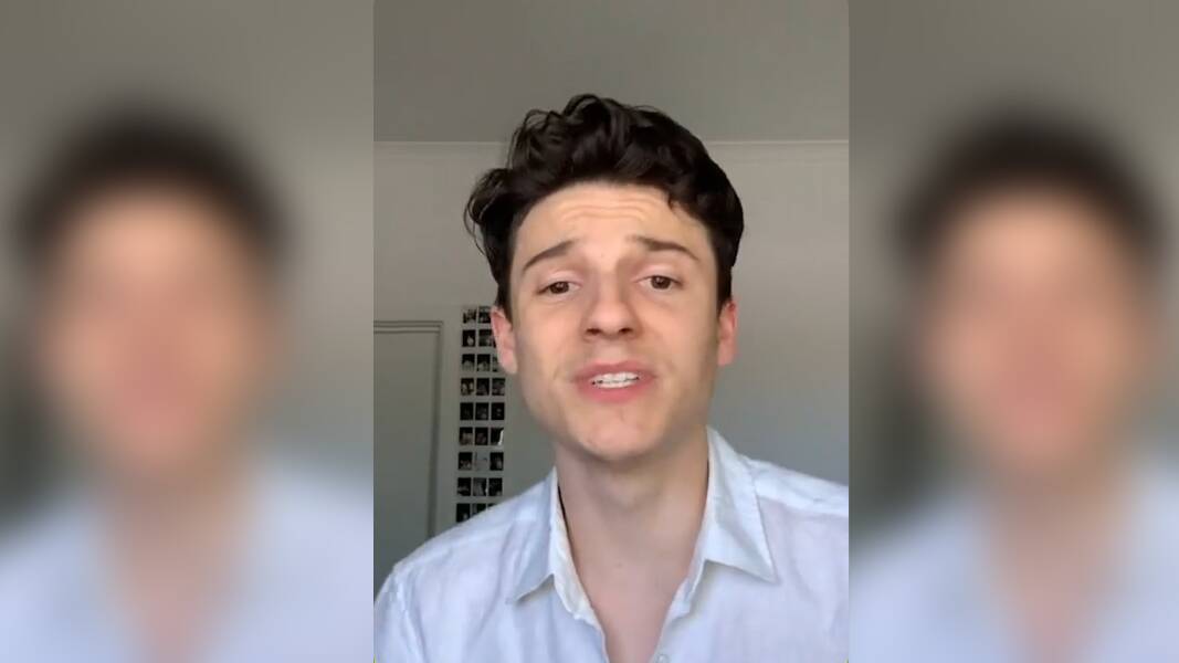 TikTok user Cameron Chappell speaking about his experience with a NYE party boat scam in a recent video. Picture by Cameron Chappell.