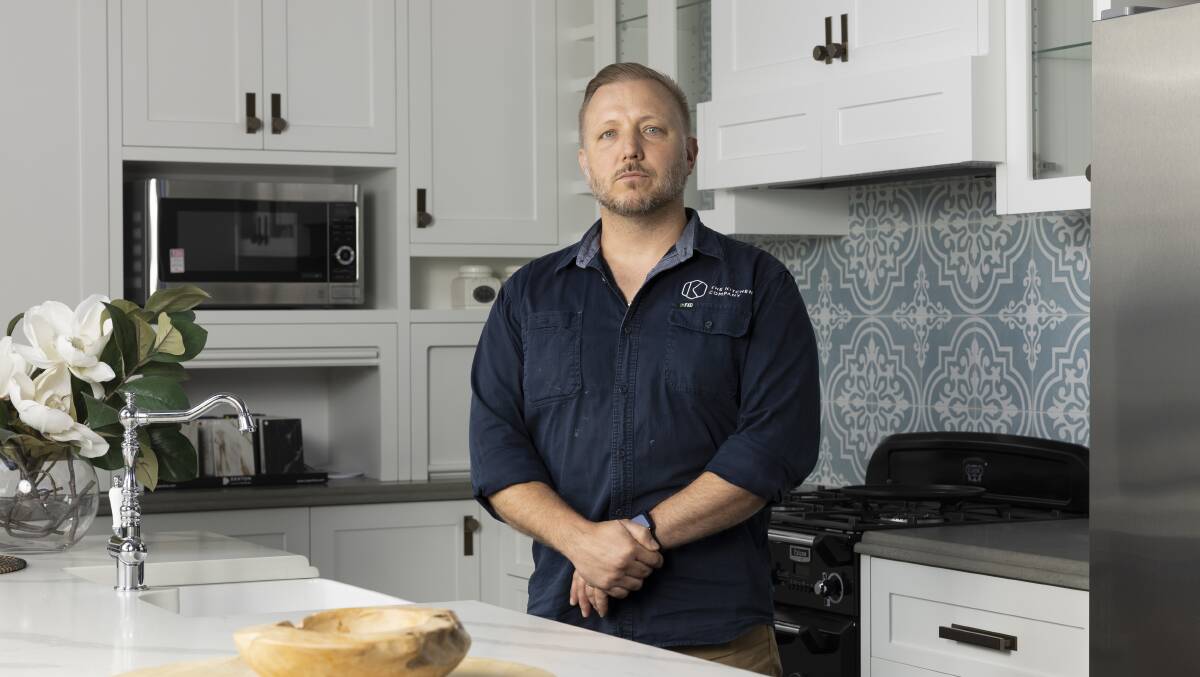 The Kitchen Company director Adam Batley said more than 90 per cent of his customers want engineered stone benchtops for their kitchens. Picture by Keegan Carroll