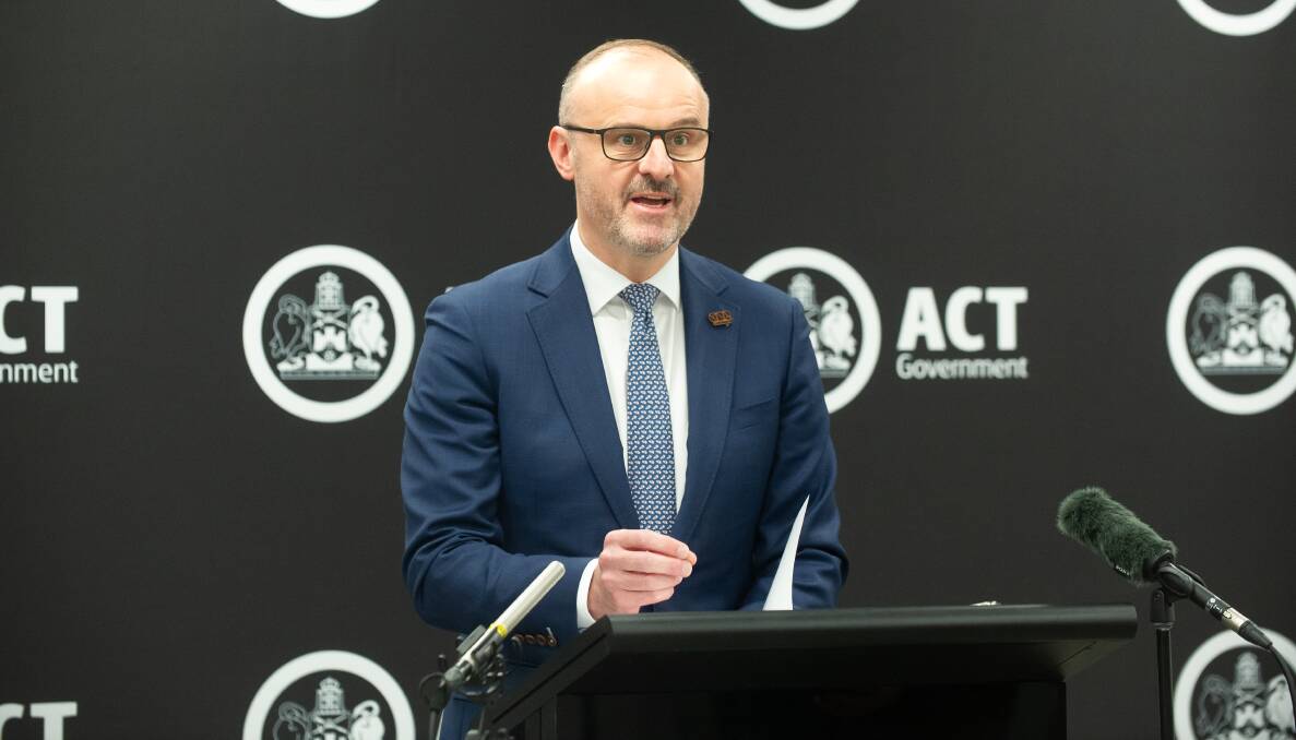 Chief Minister Andrew Barr said the pathway to more housing in the ACT is through large-scale institutional build-to-rent. Picture by Sitthixay Ditthavong