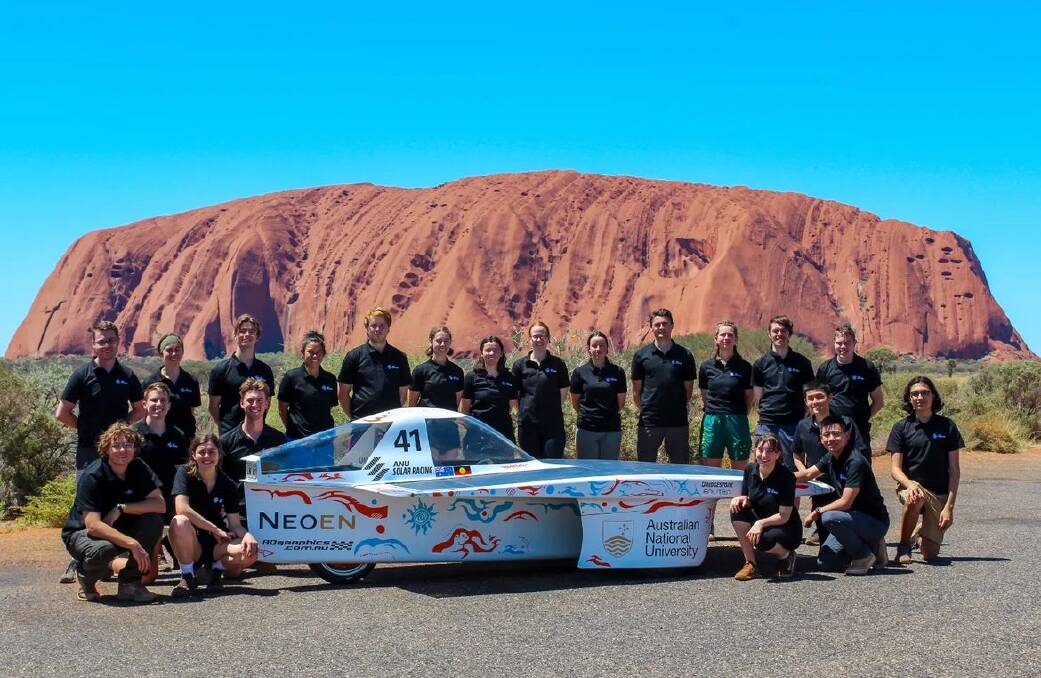 Students from different disciplines worked to together to build the 'Solar Car 3'. Picture supplied