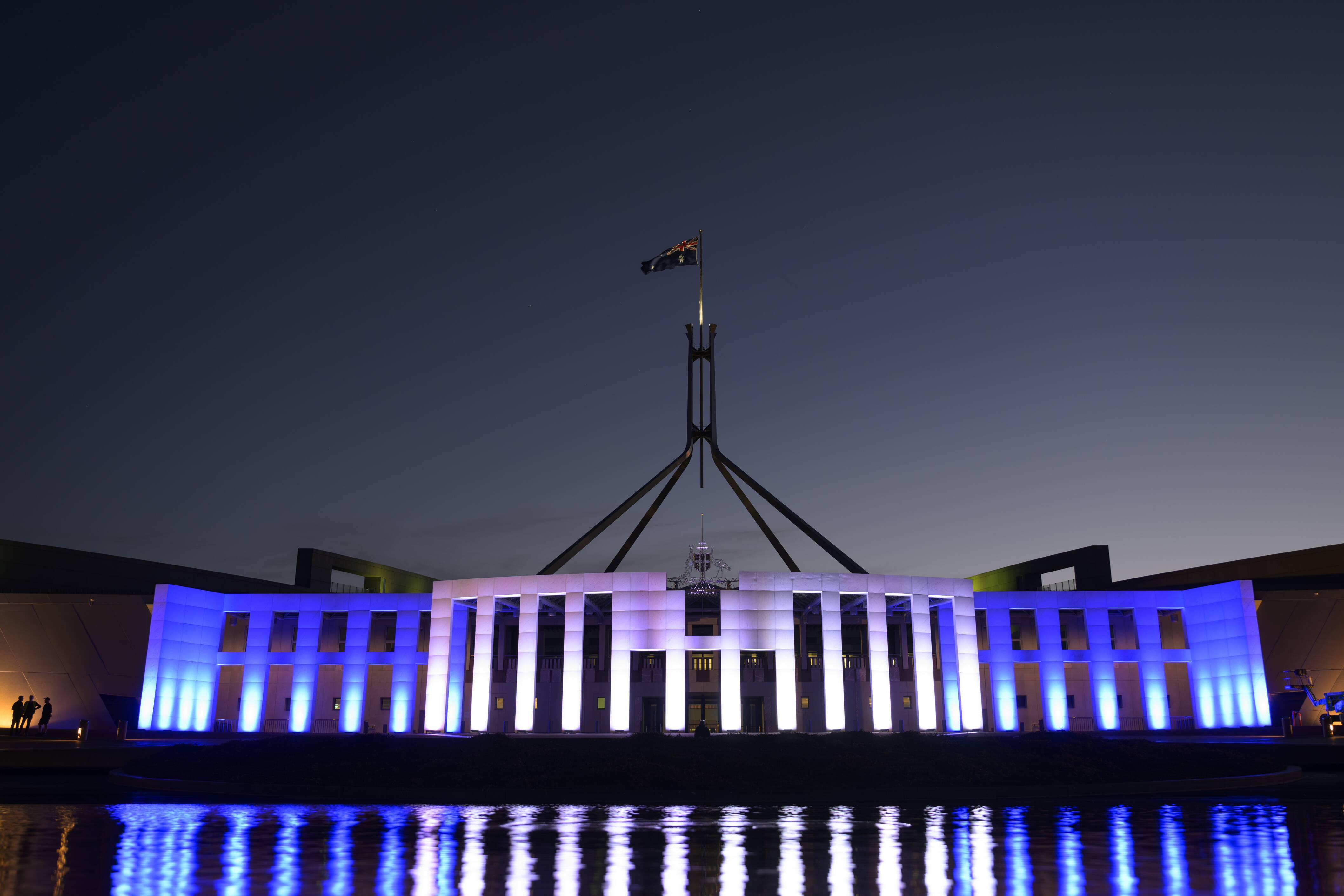 Australian cities light landmarks in support of Israel, The Canberra Times