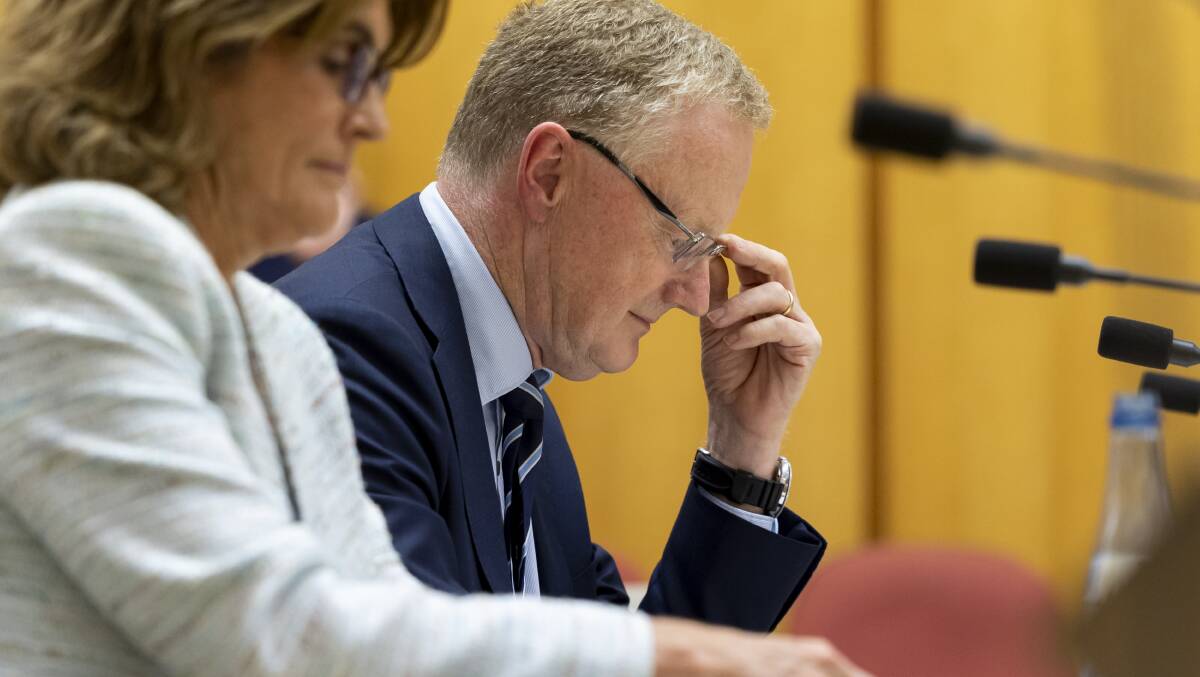 Outgoing Reserve Bank of Australia governor Philip Lowe and his successor, deputy governor Michele Bullock. Picture by Keegan Carroll