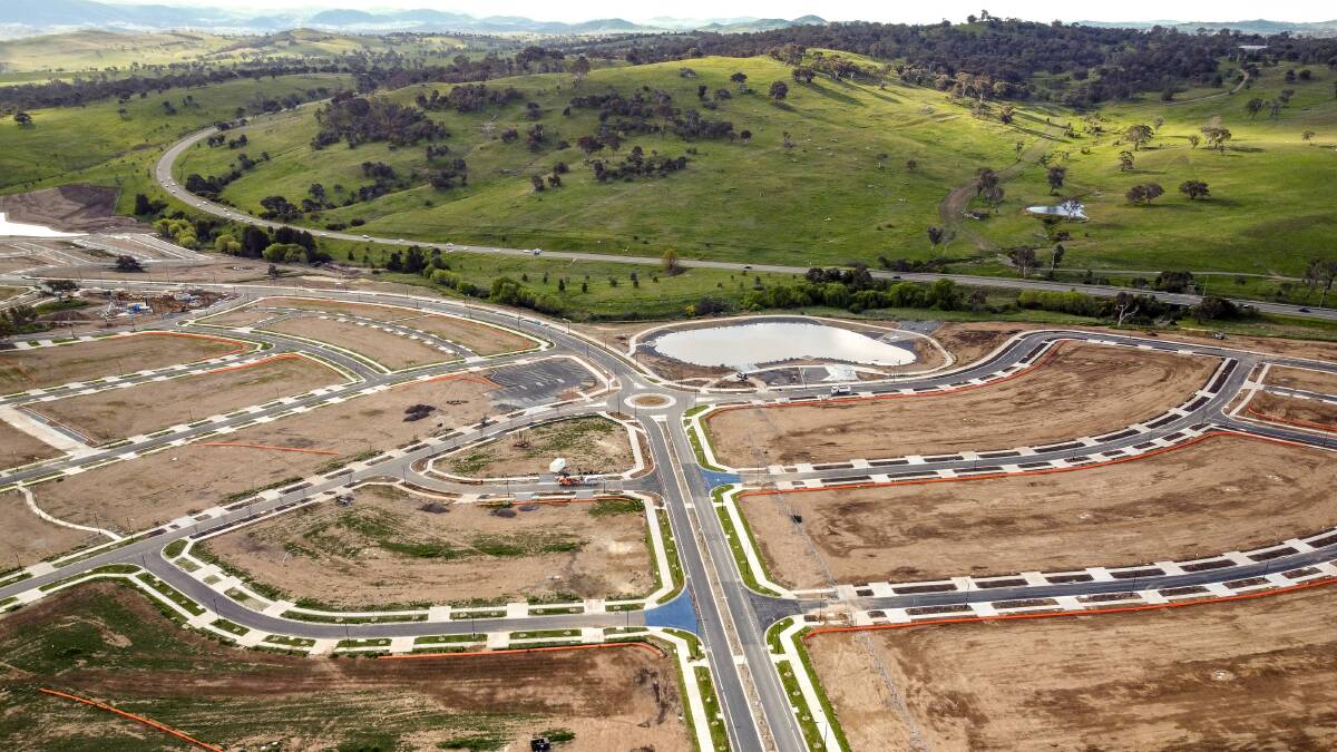 Canberra's newest suburb in the Molonglo Valley, Whitlam, under construction. Picture by Sitthixay Ditthavong