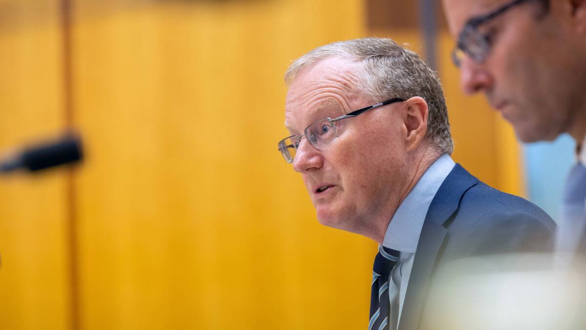 Dr Philip Lowe at Senate estimates. Picture by Gary Ramage