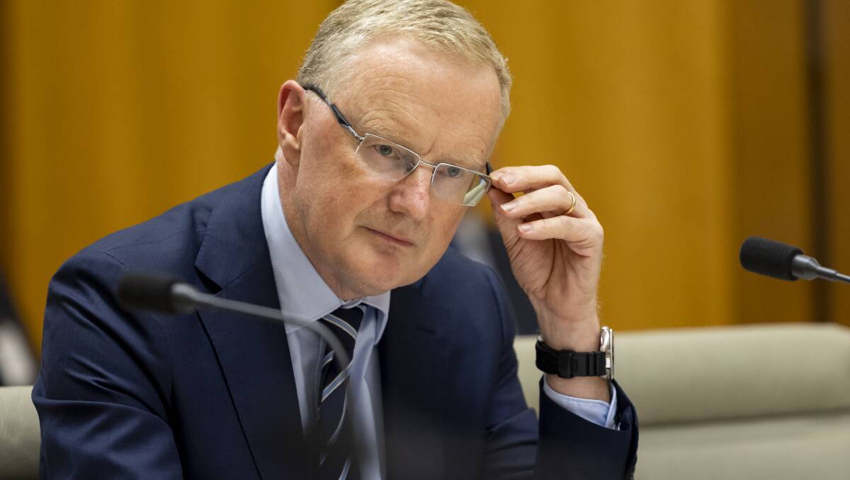 RBA governor Philip Lowe appeared before Senate committee hearing last month. Picture by Keegan Carroll