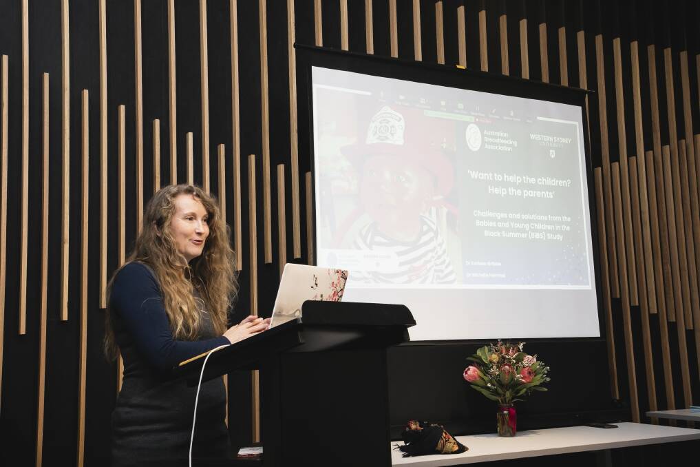 Dr Karleen Gribble announced findings and recommendations of the Babies and Young Children in the Black Summer Study at the Eurobodalla Regional Botanic Gardens in late June. Picture supplied