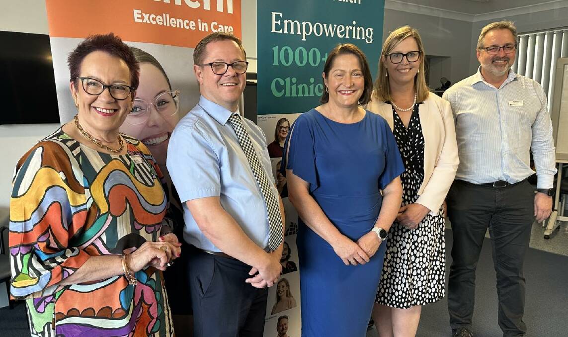 Gilmore MP Fiona Phillips (centre) announced the Batemans Bay Medicare Urgent Care Clinic would be established by provider ForHealth, alongside Southern NSW LHD and COORDINARE representatives.
