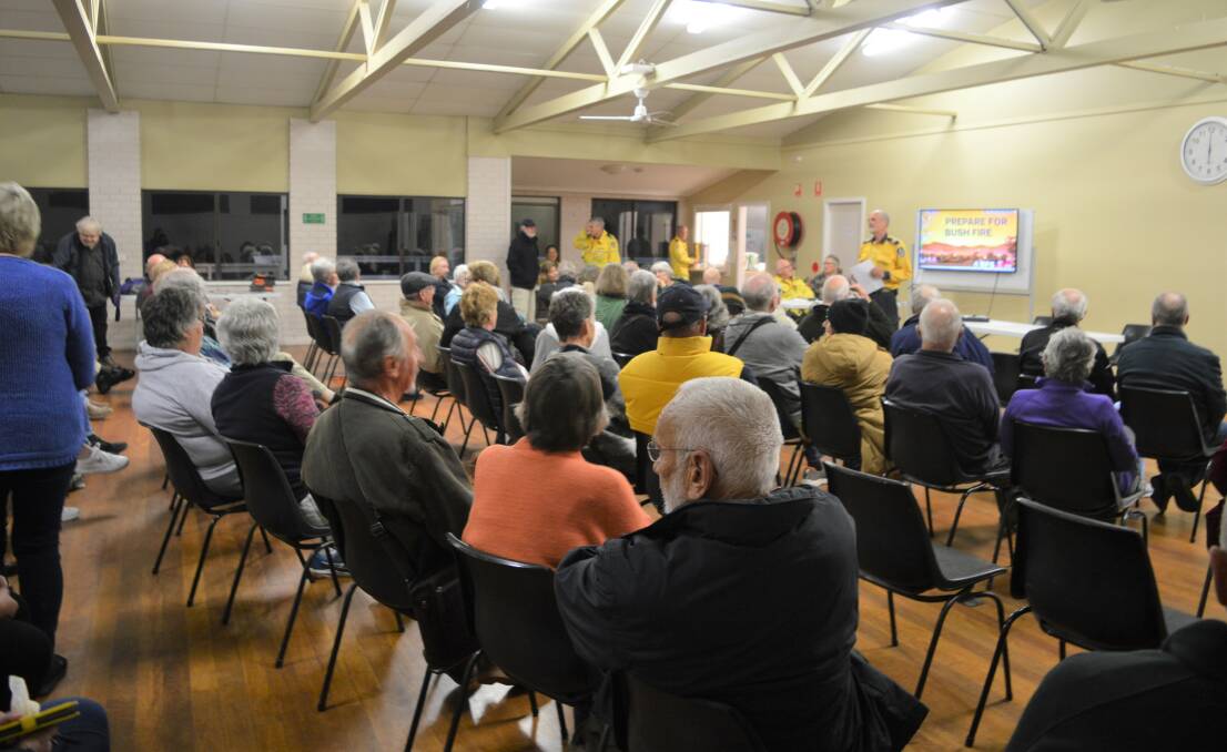 Tuross Head RFS captain Peter Cole fielded questions from community members eager to prepare for summer.
