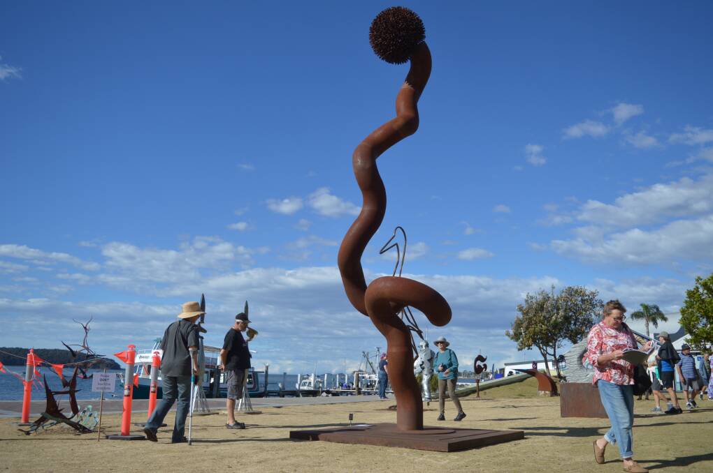 Bega sculptor Richard Moffatt has claimed the $60,000 Acquisitive Award for his towering work, titled 'Weed'.
