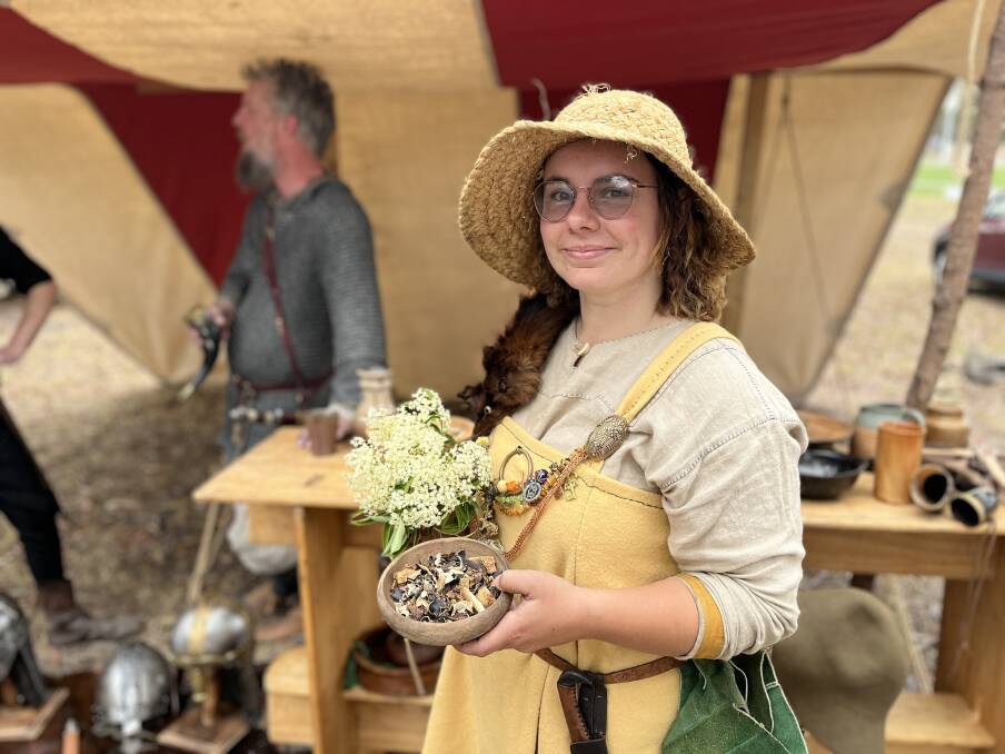 Some reenactors choose to do crafts like creating glass beads or creating Viking inspired meals, rather than combat.