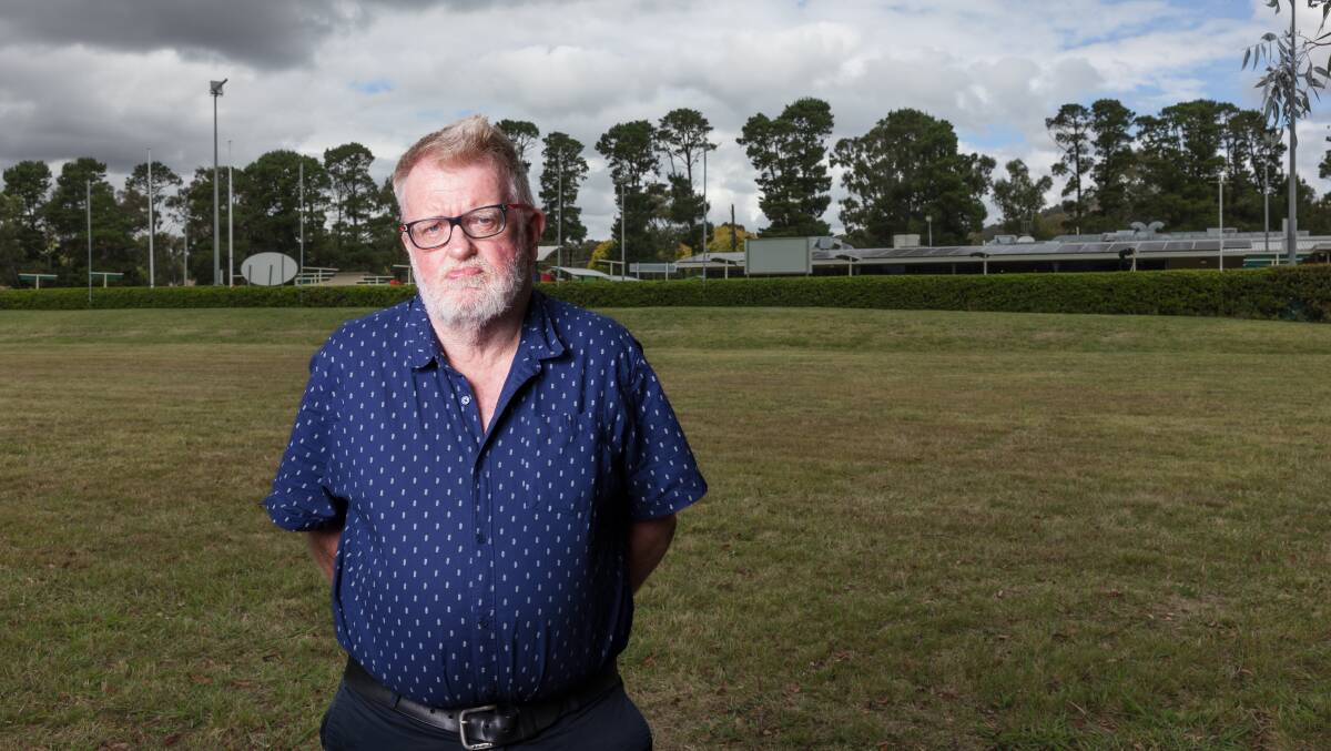 Weston Creek Community Council chair Bill Gemmell in Stirling at a proposed development site adjacent to the Labor Club in April. Picture by Sitthixay Ditthavong 