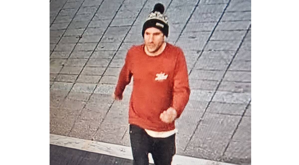 Police release CCTV footage of alleged perpetrator. Picture supplied