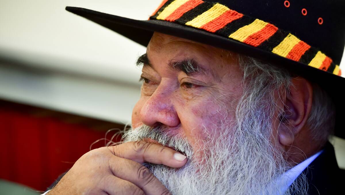 Labor senator Pat Dodson has made a final appeal to voters to support the Voice to Parliament. Picture by Elesa Kurtz