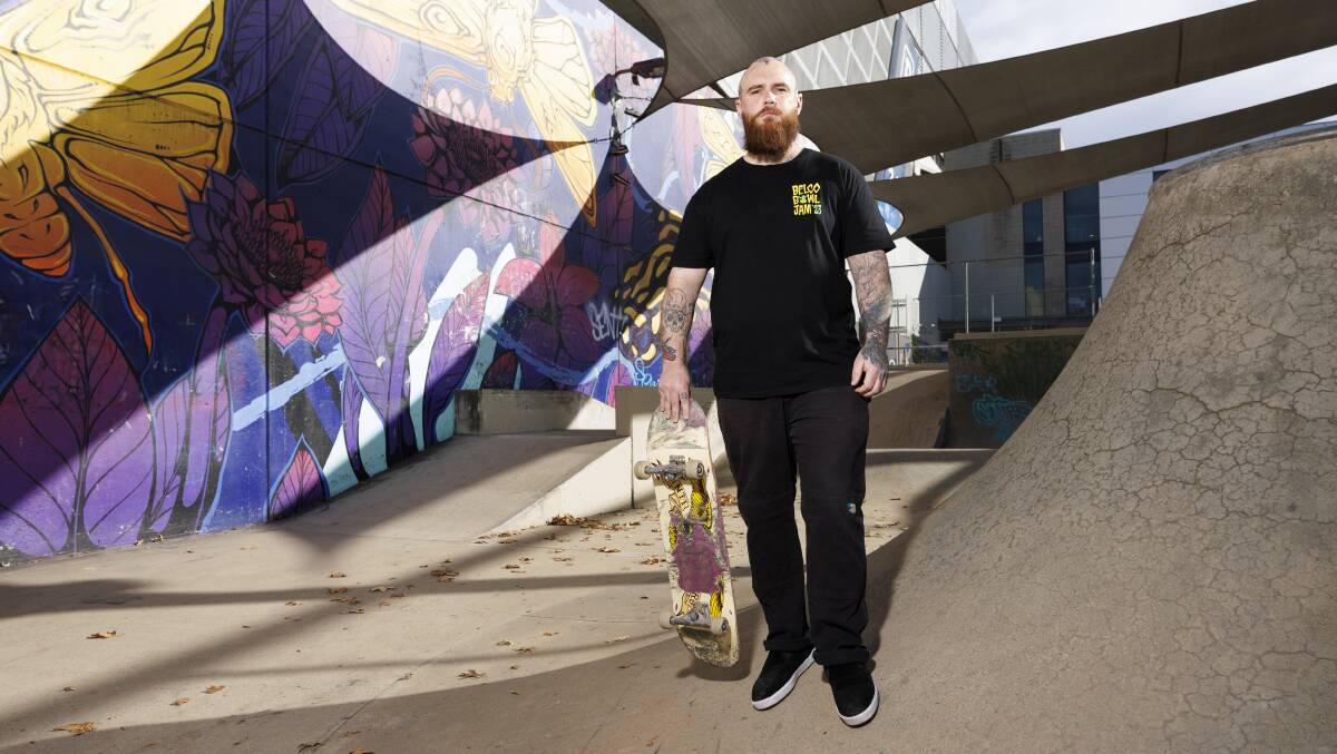 Canberra Skateboarding Association vice president Brenden "Woody" Wood. Picture by Picture by Keegan Carroll