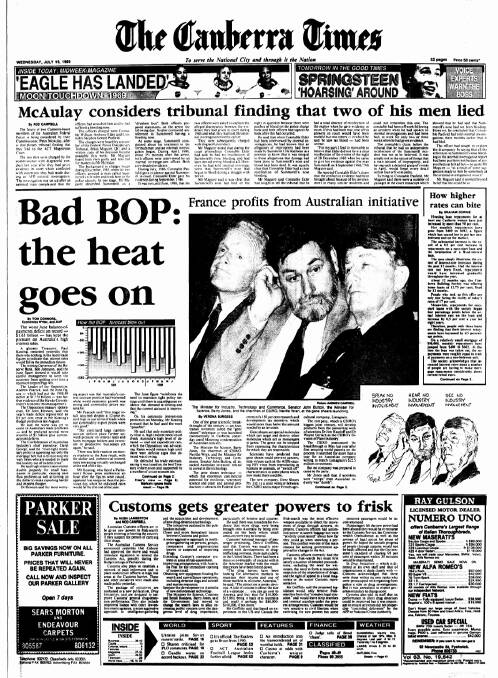 The front page of the paper on this day in 1989.
