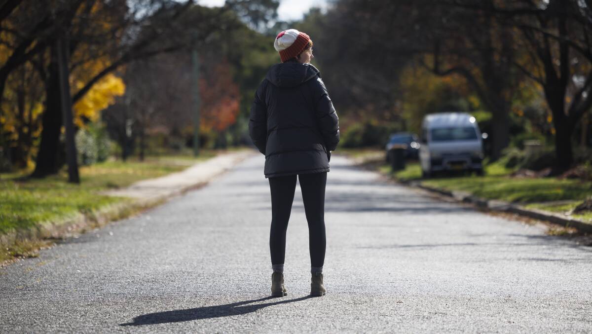 Jess Oliver was harassed by a group of men in a Canberra suburb. Picture by Keegan Carroll