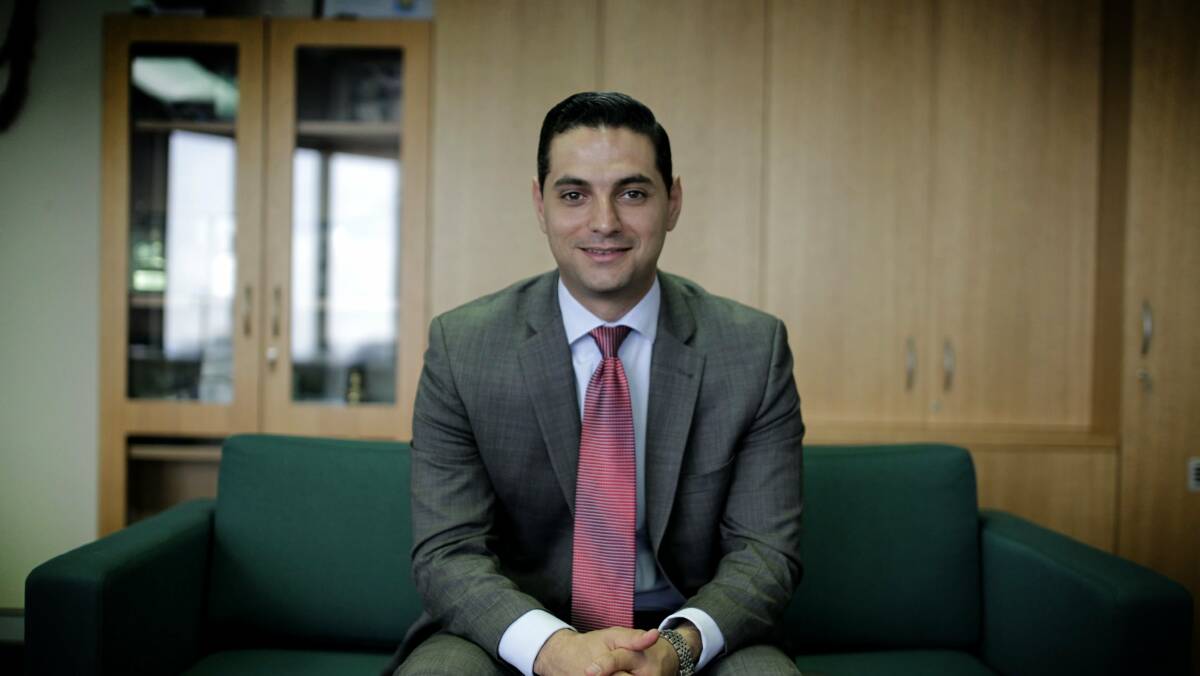 Liverpool Mayor Ned Mannoun in his office. Picture by Simon Bennett