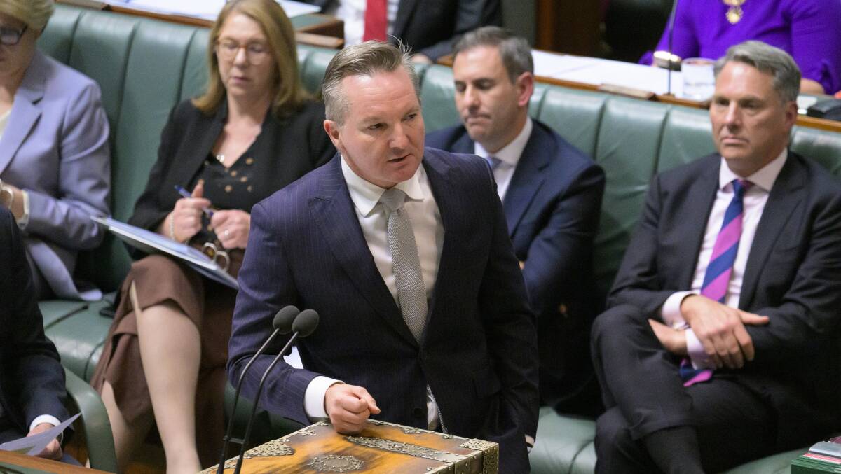 Climate Change and Energy Minister Chris Bowen said there was no reason why Australia should not join the growing list of countries to make solar panels at home. Picture by Keegan Carroll