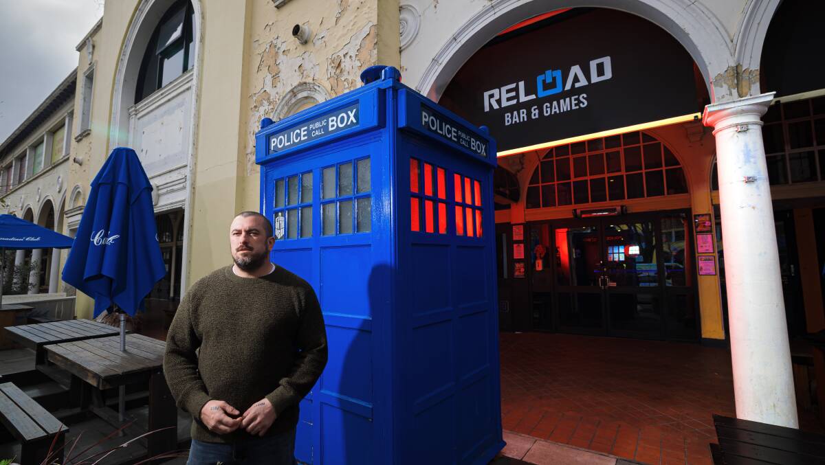 Reload Bar owner Marc Brown is closing the venue and selling its Tardis. Picture by Sitthixay Ditthavong