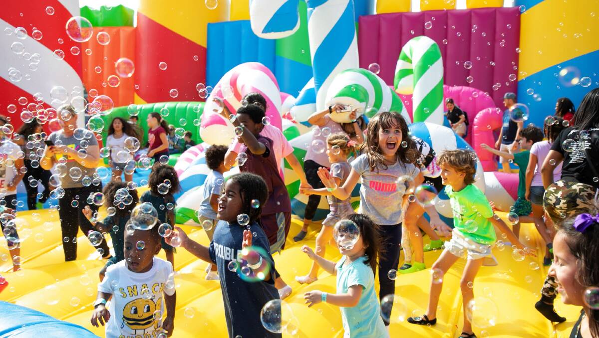 Kids in Miami enjoy Big Bounce.