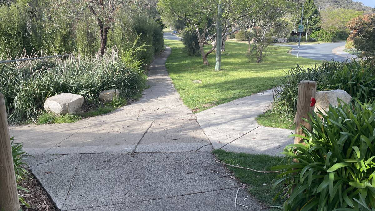 The garden has been developed at 5 Ways - the intersection of five foothpaths off Bissenberger Crescent in Kambah. Picture by Megan Doherty