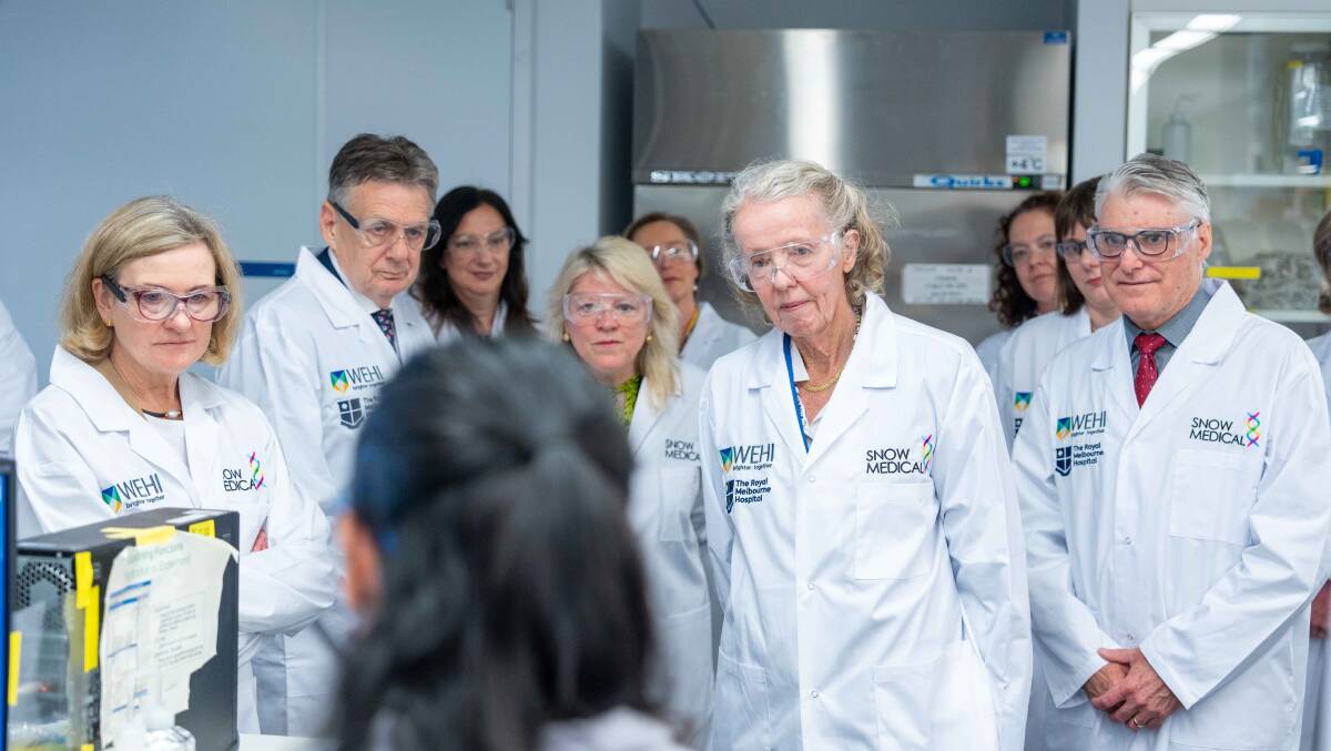 Snow Medical Research Foundation founder Ginette Snow (centre) with the medical specialists who will help run the new research centre. Picture by WEHI