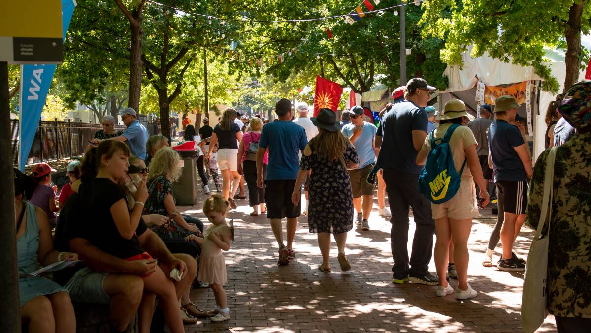 Crowds at this year's National Multicultural Festival in Canberra. Picture by Elesa Kurtz