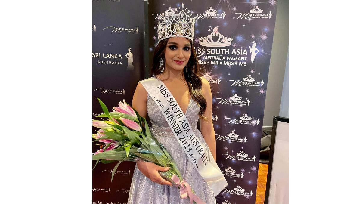 Former Gungahlin College student Alisha Koak has been crowned Miss South Asia Australia. Picture supplied