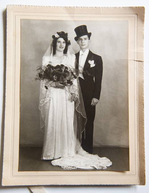 Ruth and Len Dixon married in 1947. Picture: Supplied