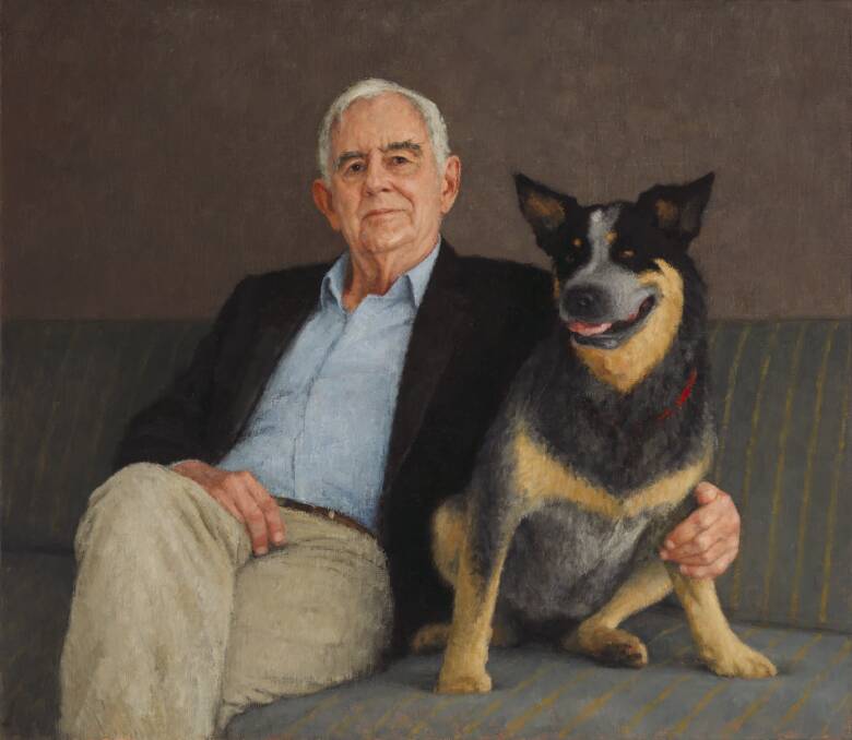 Terry Snow and China 2017. By Jude Rae. Oil on canvas. Collection: National Portrait Gallery, Canberra