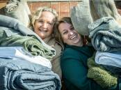 The Handmade Market's Julie Nichols and The Salvation Army's Dee Fraser were overwhelmed by the response to the winter blanket drive. Picture by Karleen Minney