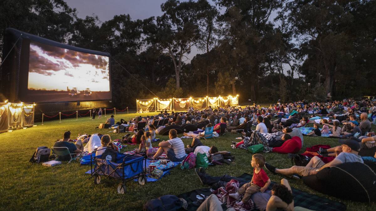 Hire a comfy beanbag to add to your experience at the Sunset Cinema at the Australian National Botanic Gardens. Picture supplied