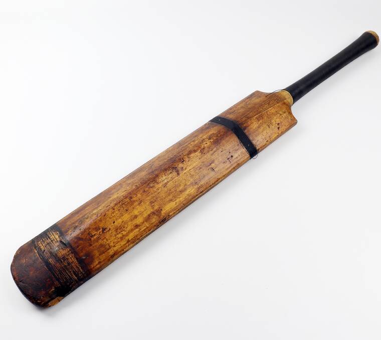 The bat was owned and signed in 1888 by Australian Test captain Harry Trotts. Picture by Sarah May