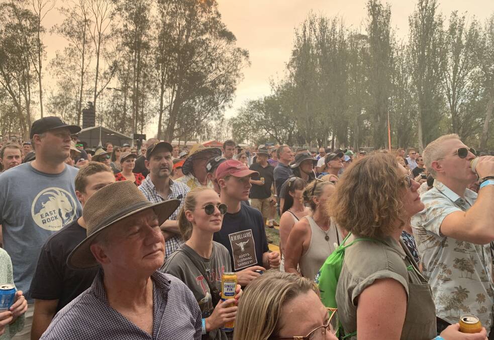 Cold Chisel performed at Stage 88 last time they were in Canberra, in January, 2020, when smoke from bushfires blanketed the city. Picture by The Canberra Times 