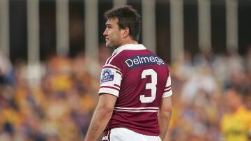 Terry Hill playing for Manly. Picture by Getty Images